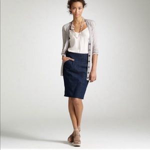 J. Crew Dark Denim Skirt